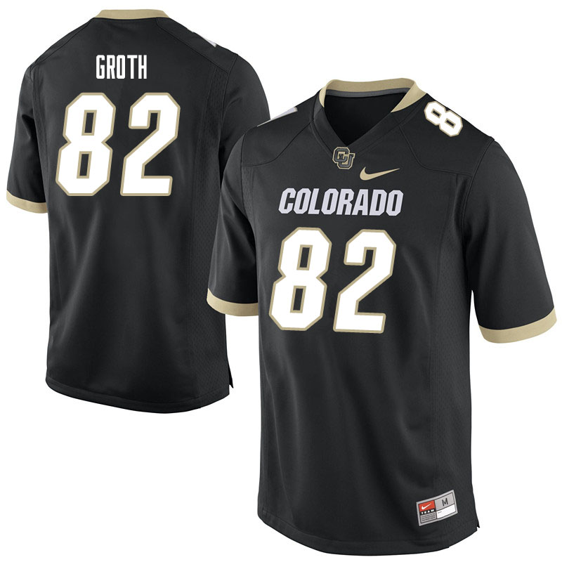 Men #82 Jake Groth Colorado Buffaloes College Football Jerseys Sale-Black